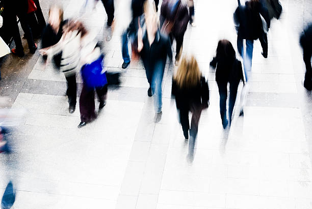 Commuters stock photo