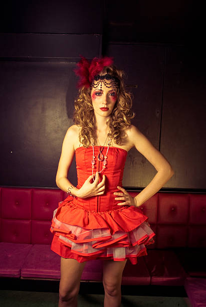 istock Young Woman Dressed in Cabaret Clothing 108199346