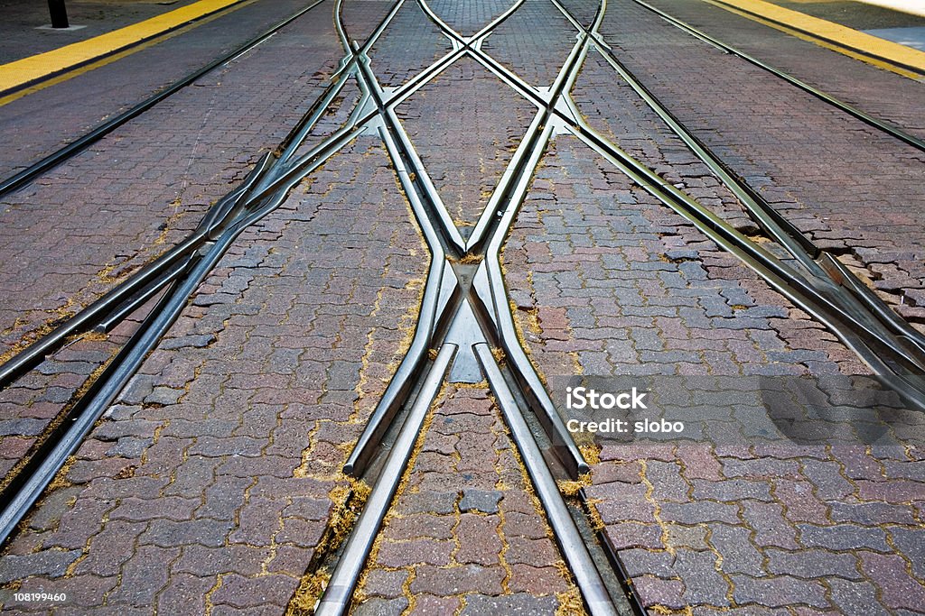 Traversée ferroviaire - Photo de Voie ferrée libre de droits