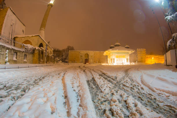 Istanbul sultanahmet, snow and istanbul view