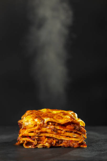 portion of lasagna on a plate