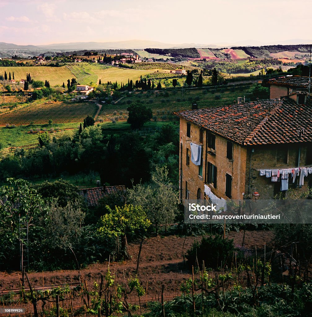 Włoski toskańskiej wsi i Dom - Zbiór zdjęć royalty-free (Architektura)