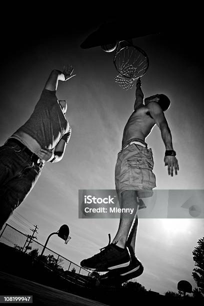 Basketball Dunkin Stock Photo - Download Image Now - Basketball - Ball, Basketball - Sport, Street