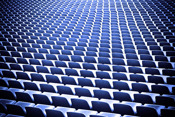 Neat and simple blue plastic seats
