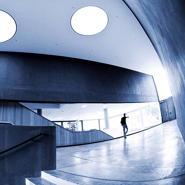 istock Futuristic Building with silhouette of person 108200066