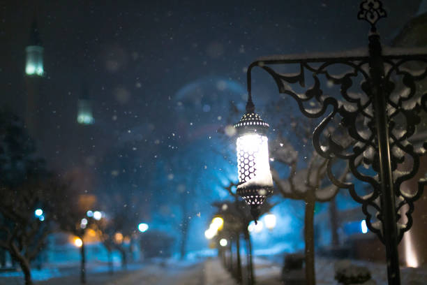Istanbul sultanahmet, snow and istanbul view