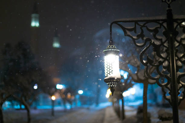 Istanbul sultanahmet, snow and istanbul view