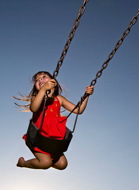istock Little Girl Swinging 108200393