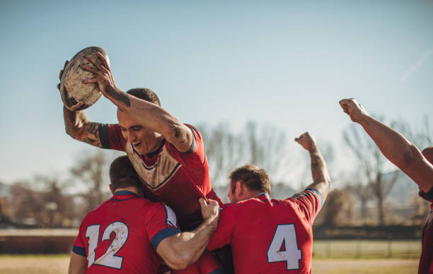 istock Rugby players in action during the game. 1082014216