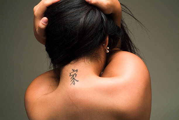 istock Sexy tattoo on neck 108201511