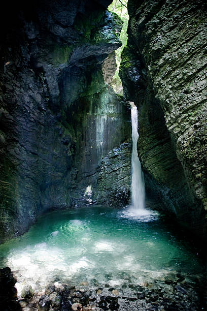 istock Waterfall and Small Pond in Slovenian Alps 108201691