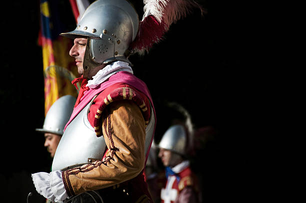istock Man Wearing Medieval Officer Knight Costume 108202009