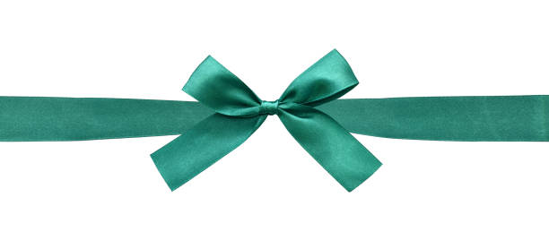 istock A wrapping green ribbon with bow isolated white 1082025204