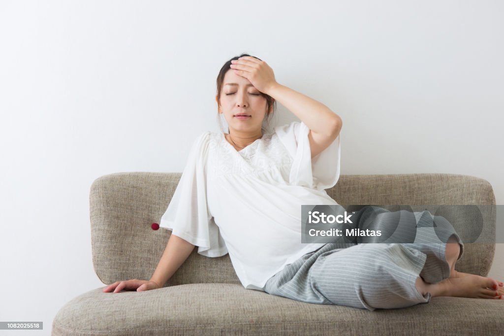 Pregnant woman Falls Pregnant Stock Photo