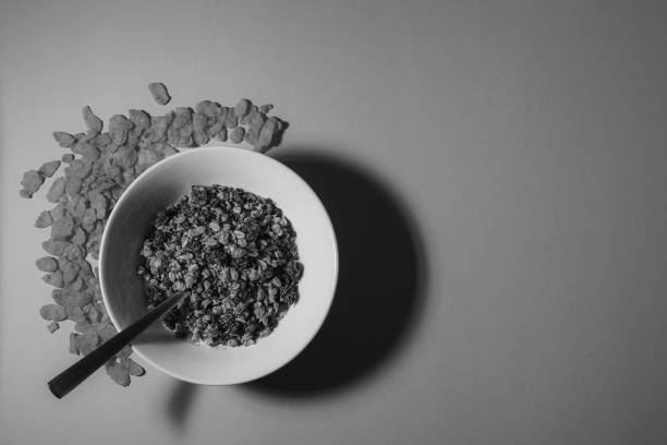 Granola and whole grain muesli with yoghurt and berries.