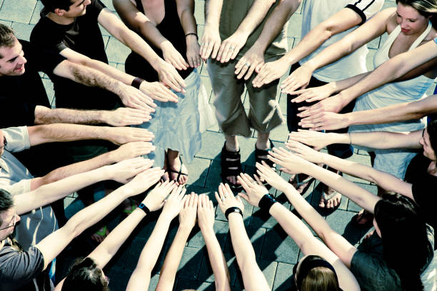 istock Business Teamwork, Circle of Hands 108202592