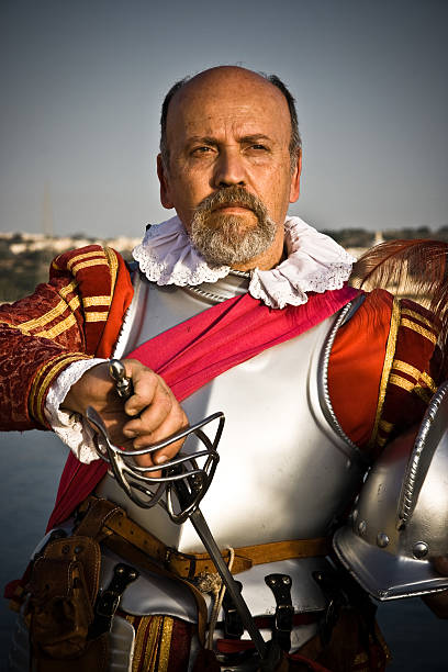 Man Dressed as Medieval Knight  knights of malta stock pictures, royalty-free photos & images