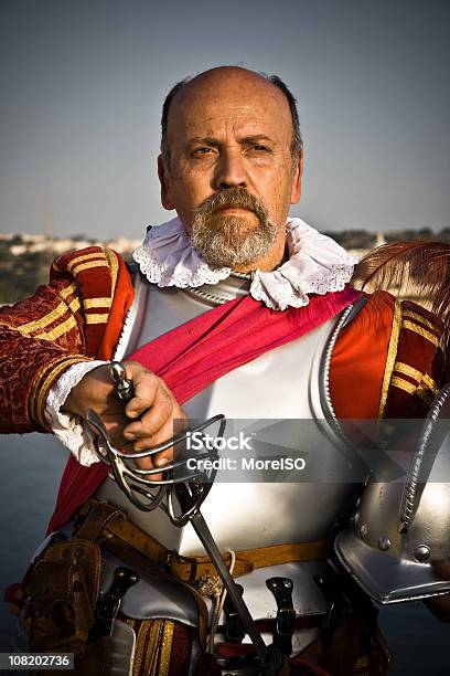 Man Dressed As Medieval Knight Stock Photo - Download Image Now - Knight - Person, Malta, Adult