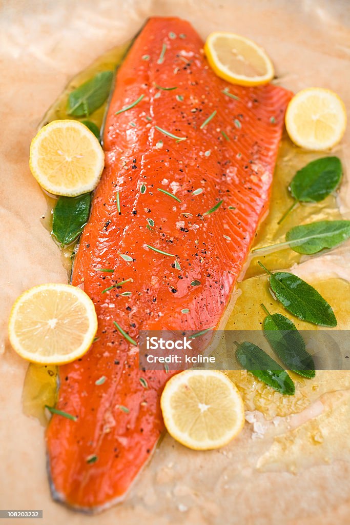 Salmone fresco - Foto stock royalty-free di Salmone - Frutto di mare