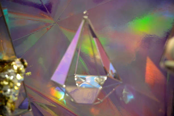 Fancy, shiny background with diamond shapes and rainbow colors
