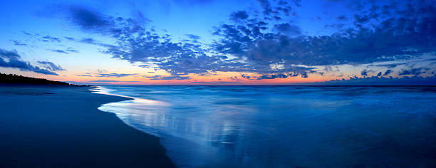 Beach after sunset - Long exposure panorama Sea and Sunset Beach - Similar XXXLarge images : sunset beach hawaii stock pictures, royalty-free photos & images