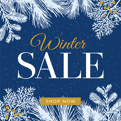 Winter sale design for advertising, banners, leaflets and flyers. - Illustration