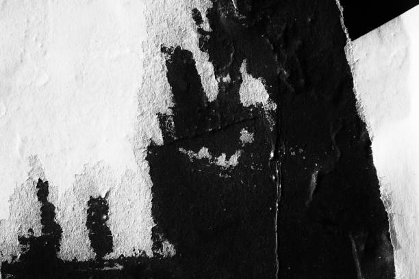 istock Blank white black old ripped torn paper crumpled creased posters grunge textures backdrop backgrounds placard 1082040402