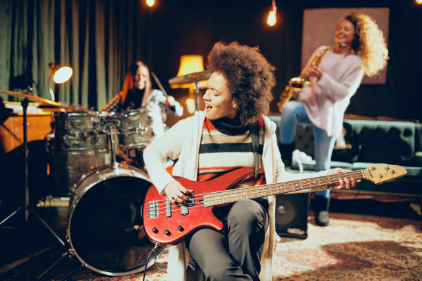 istock Girls playing jazz music. 1082043898