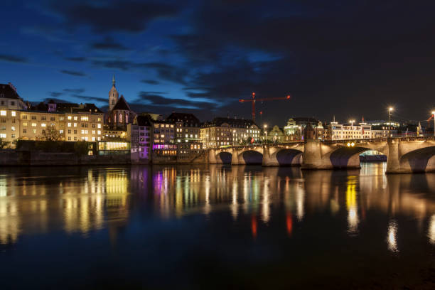 istock Middle bridge over the river Rhine in Basel, Switzerland 1082044632