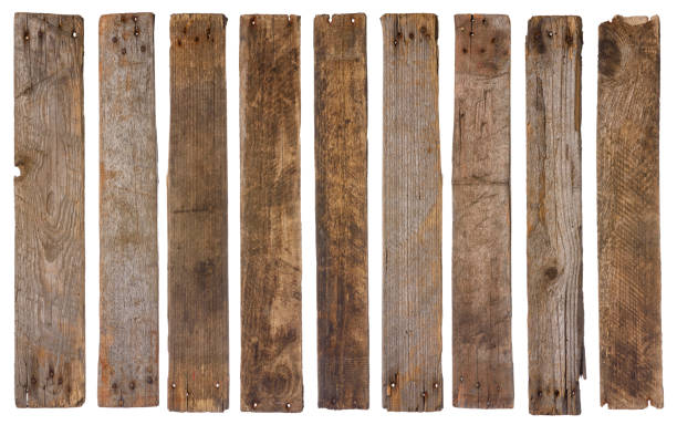 istock Wooden planks isolated on white background 1082046438