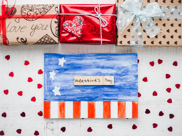 istock Bright gift boxes tied with a ribbon 1082046534