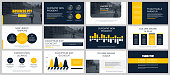 istock Business presentation slides templates from infographic elements 1082055788