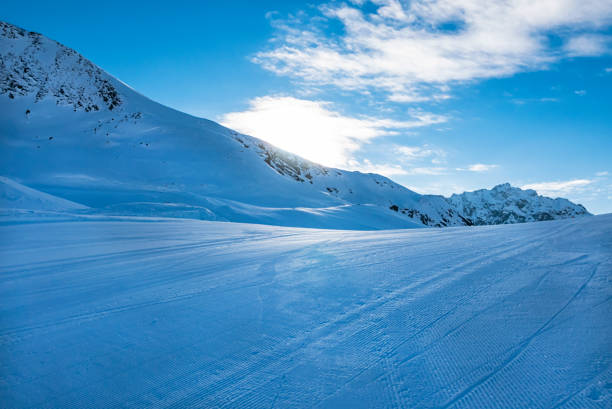 Ski slope in the alps