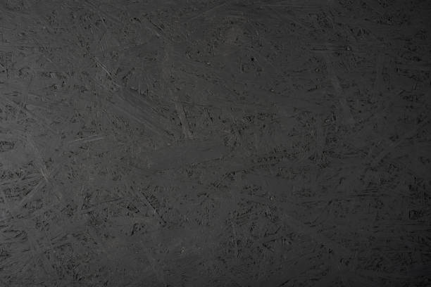 Black Painted Osb Plate Stock Photo - Download Image Now