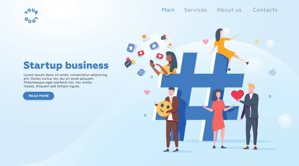 związek, randki online i koncepcja sieci - ludzie dzielą się informacjami za pośrednictwem platform społecznościowych. - twitter business web page browser stock illustrations