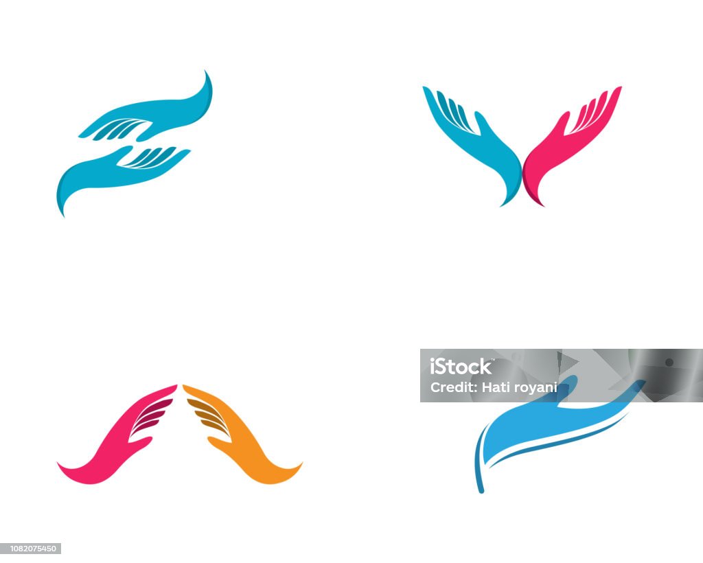 Hand Care Logo Template vector icon Business - Vector Hand stock vector