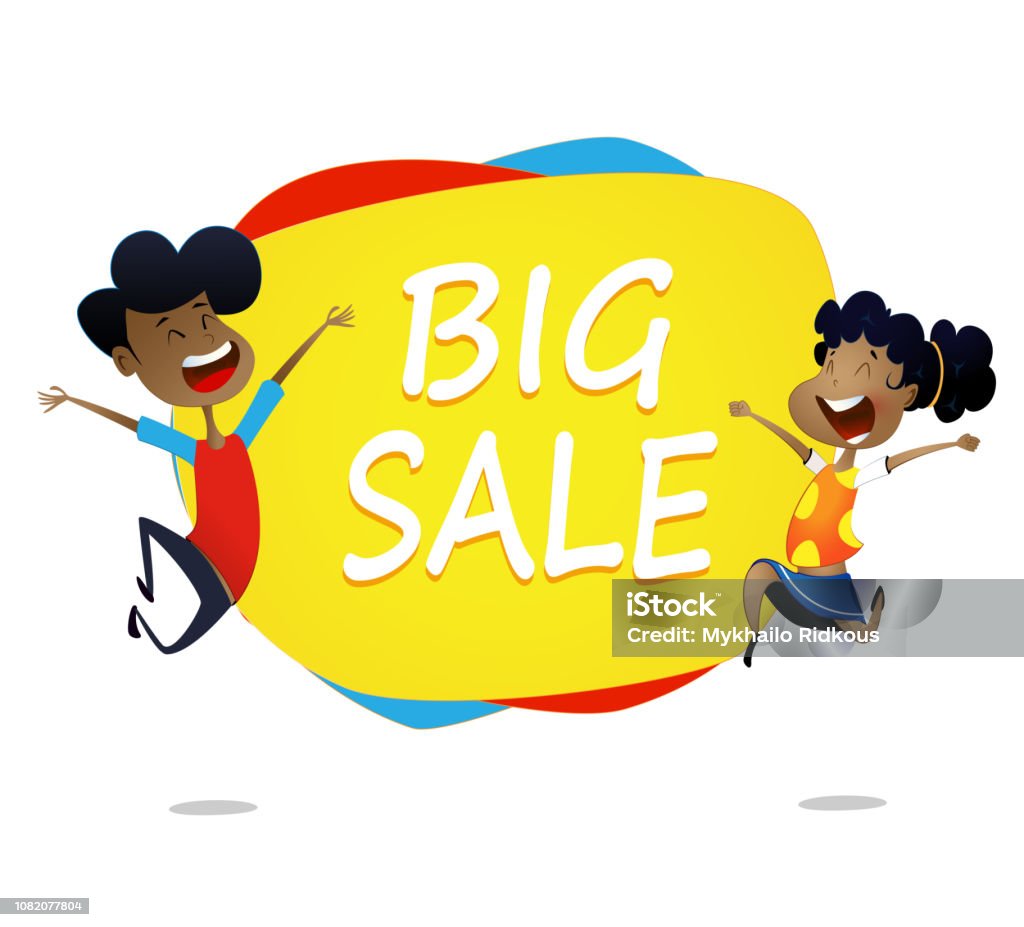 Ilustración de Dos Dibujos Animados Los Niños Danza Junto A La Gran Venta De Banner y más Vectores Libres de Derechos de Alegre - iStock Ilustración de Dos Dibujos Animados Los Niños Danza Junto A La Gran Venta De Banner y más Vectores Libres de Derechos de Alegre - iStock