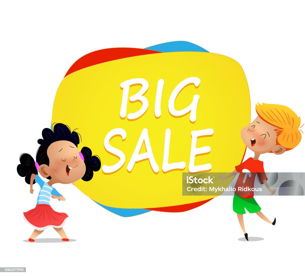 Ilustración de Dos Dibujos Animados Los Niños Danza Junto A La Gran Venta De Banner y más Vectores Libres de Derechos de Educación - iStock Ilustración de Dos Dibujos Animados Los Niños Danza Junto A La Gran Venta De Banner y más Vectores Libres de Derechos de Educación - iStock