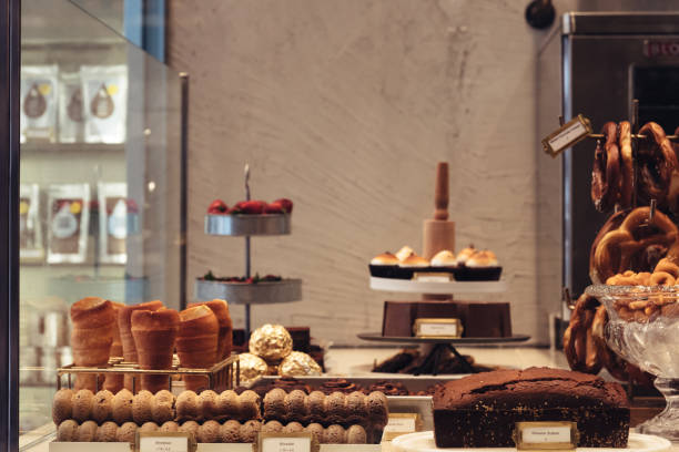 istock Hipster bakery with different kinds of sweets 1082084872