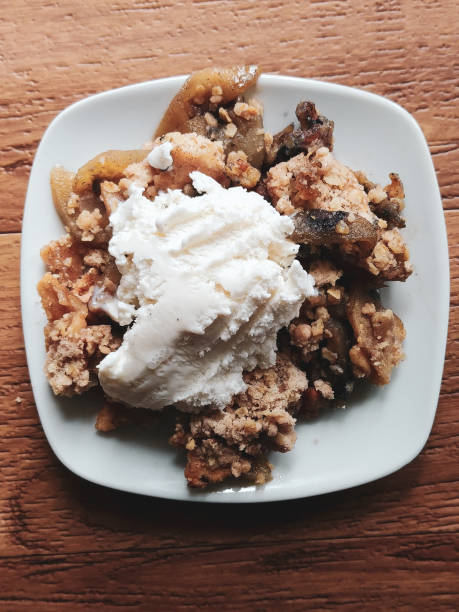 istock Apple Crisp with Vanilla Ice Cream 1082116908