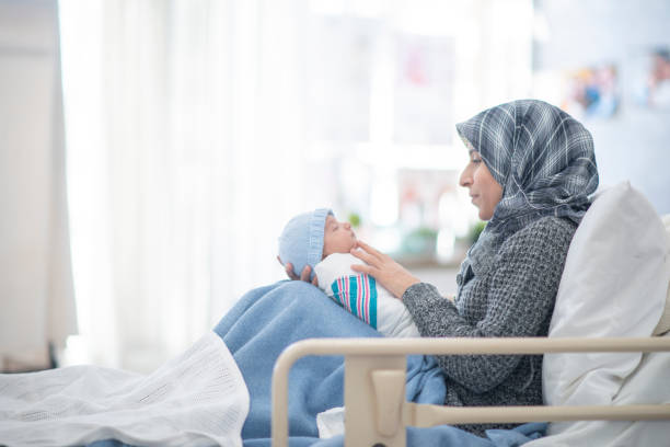 istock Proud mother with her new baby 1082119910