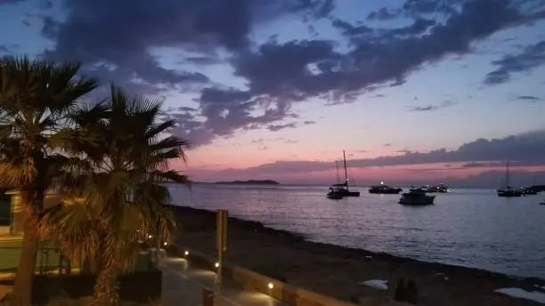 Cotton candy skies at the jazz bar overlooking the Mediterranean