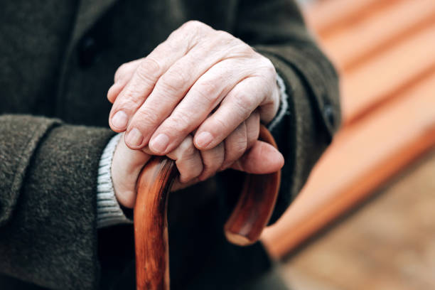 istock Focused photo on stick that being in male hands 1082139610