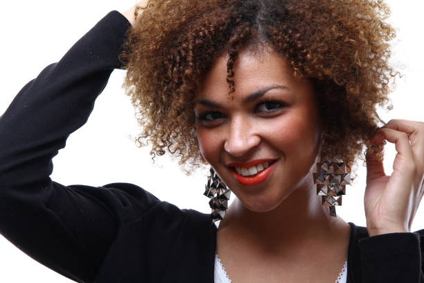 istock Beautiful commercial afro woman 1082149378