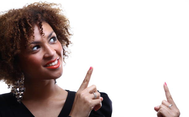 istock Beautiful commercial afro woman 1082149392
