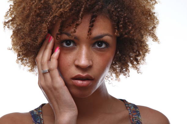 istock Beautiful commercial afro woman 1082149788