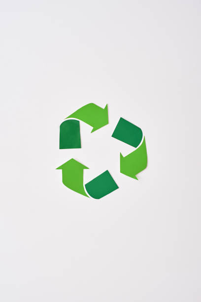 istock Think about future. Isolated recycle symbol at white background 1082164698