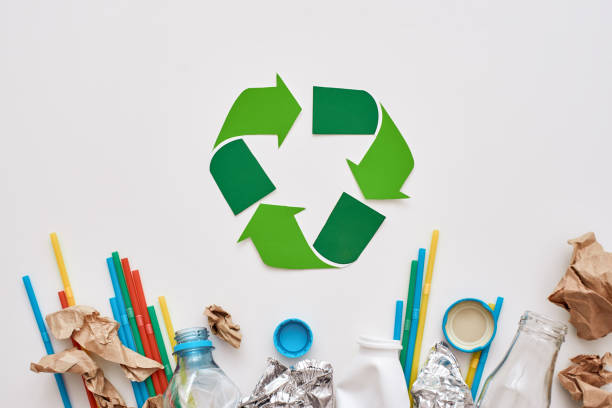 istock Sort your garbage. Crumple foil, paper and plastic 1082165850