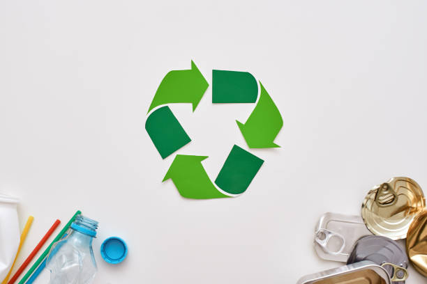 istock Garbage sorting saves the world. Crumple canns and plastic at the corners 1082165858