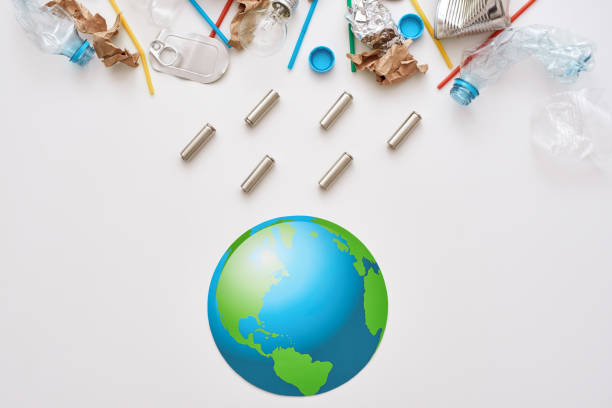 istock Garbage attacks the world ecology. Different types of garbage around the world 1082168082